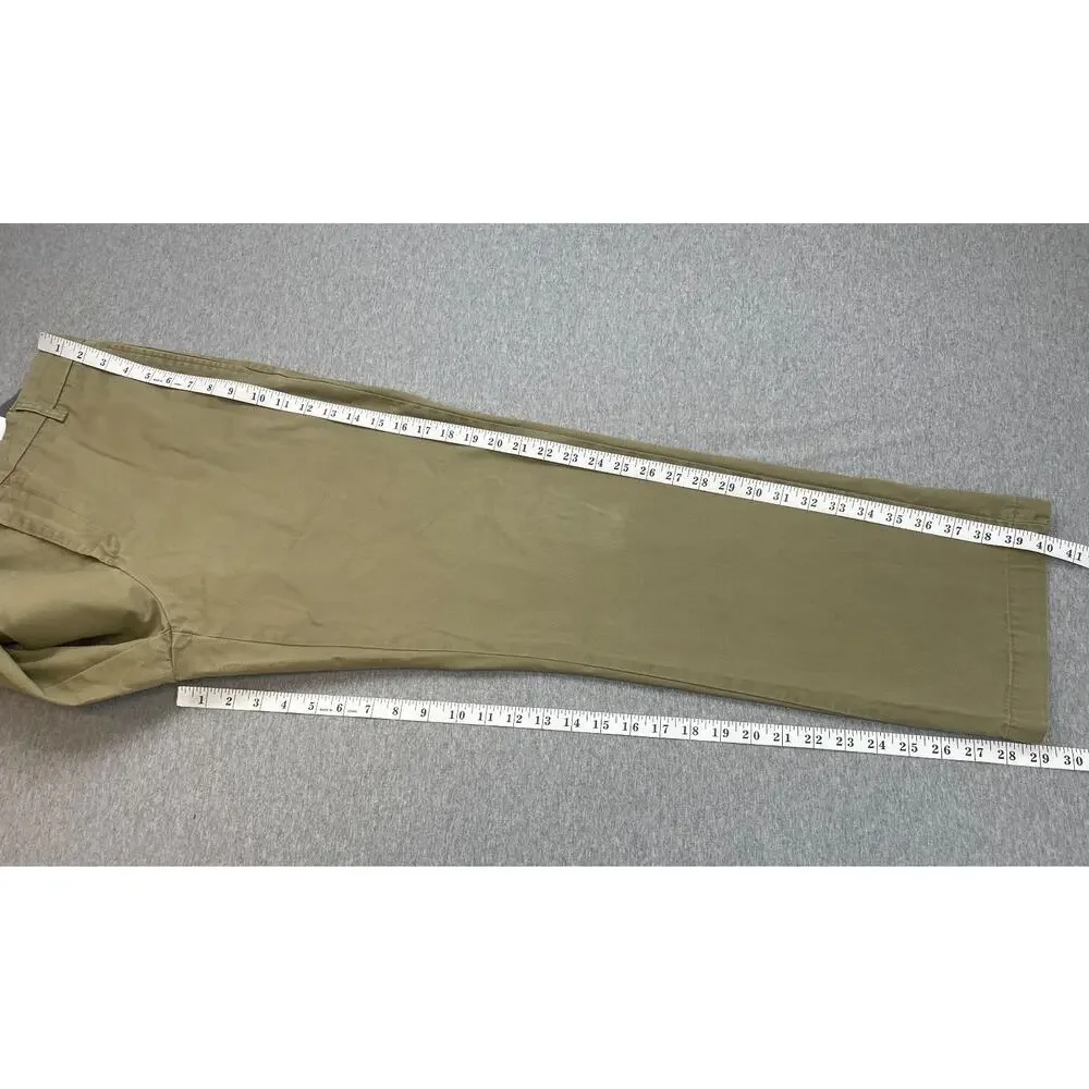 Banana‎ Republic Pants Men 35 x 30 Green 100% Cotton Gavin Chino Flat Front